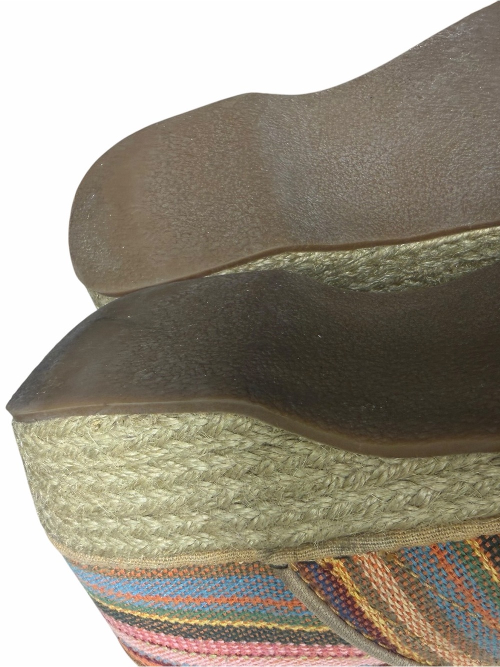 Dansko Slip On Shoes Jute Pro Weave Vegan Clog Rainbow Multi Stripe Sz 39 Nurse - Picture 10 of 16